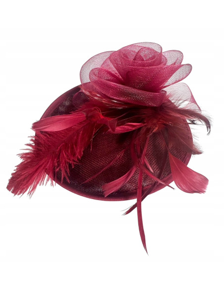 STROIK na GŁOWĘ Z OZDOBĄ TOCZEK FASCYNATOR Z PIÓRAMI Lolita AKCESORIA