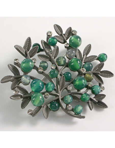 KLASYCZNA BROSZKA BROSZA GALERYJNA  ZIELONE DRZEWKO  Lolita Accessories