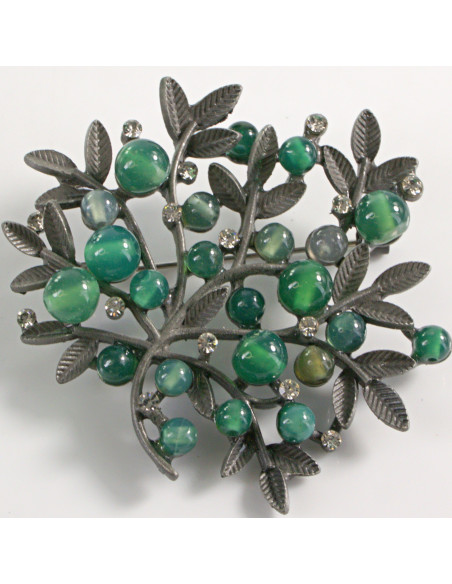 KLASYCZNA BROSZKA BROSZA GALERYJNA  ZIELONE DRZEWKO  Lolita Accessories