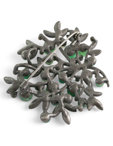 KLASYCZNA BROSZKA BROSZA GALERYJNA  ZIELONE...