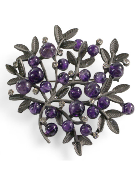 KLASYCZNA BROSZKA BROSZA GALERYJNA FIOLETOWE DRZEWKO   Lolita Accessories