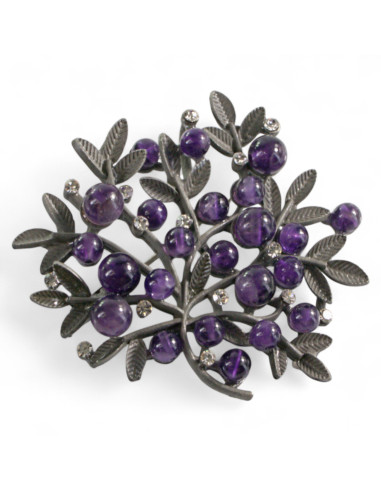 KLASYCZNA BROSZKA BROSZA GALERYJNA FIOLETOWE...