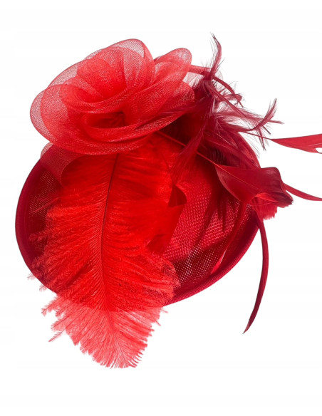 STROIK na GŁOWĘ Z OZDOBĄ TOCZEK FASCYNATOR Z PIÓRAMI Lolita AKCESORIA