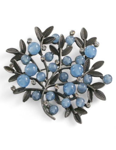 KLASYCZNA BROSZKA BROSZA GALERYJNA NIEBIESKIE DRZEWKO  Lolita Accessories