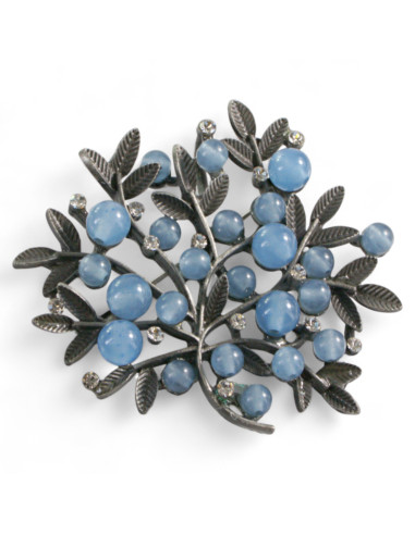 KLASYCZNA BROSZKA BROSZA GALERYJNA NIEBIESKIE...