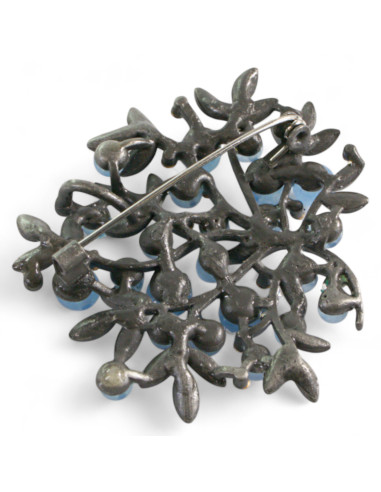 KLASYCZNA BROSZKA BROSZA GALERYJNA NIEBIESKIE...