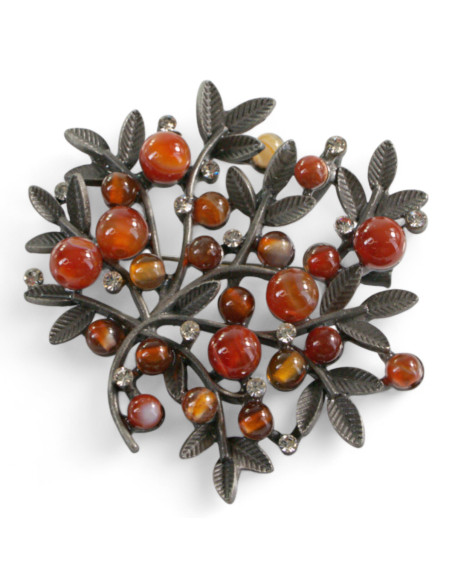 KLASYCZNA BROSZKA BROSZA GALERYJNA BRĄZOWE DRZEWKO  Lolita Accessories