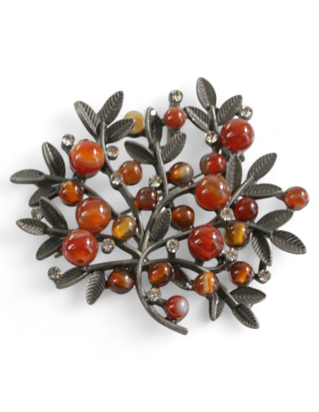 KLASYCZNA BROSZKA BROSZA GALERYJNA BRĄZOWE DRZEWKO  Lolita Accessories