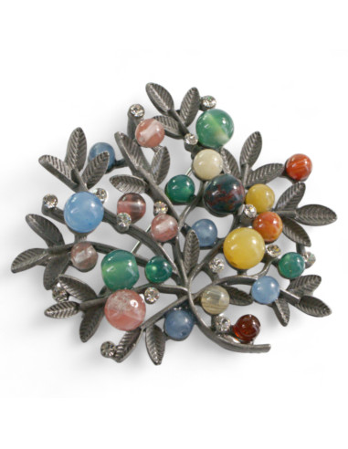 KLASYCZNA BROSZKA BROSZA GALERYJNA  ZIELONE...