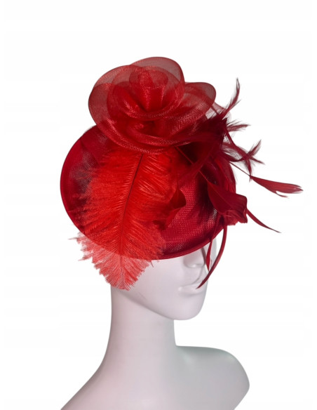 STROIK na GŁOWĘ Z OZDOBĄ TOCZEK FASCYNATOR Z PIÓRAMI Lolita AKCESORIA