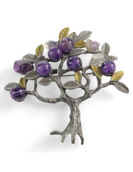 KLASYCZNA BROSZKA BROSZA GALERYJNA FIOLETOWE DRZEWKO   Lolita Accessories