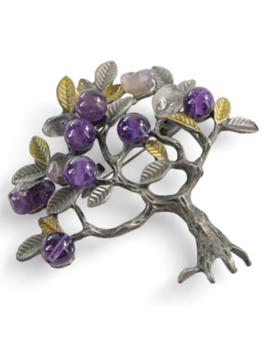 KLASYCZNA BROSZKA BROSZA GALERYJNA FIOLETOWE...