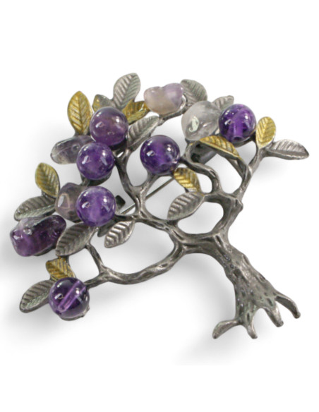 KLASYCZNA BROSZKA BROSZA GALERYJNA FIOLETOWE DRZEWKO   Lolita Accessories