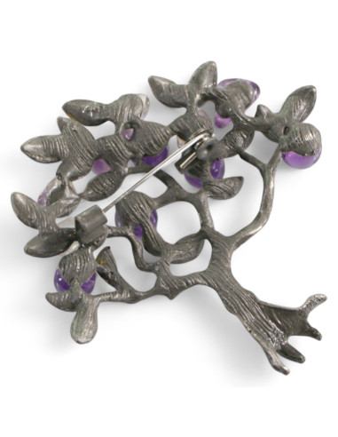 KLASYCZNA BROSZKA BROSZA GALERYJNA FIOLETOWE...