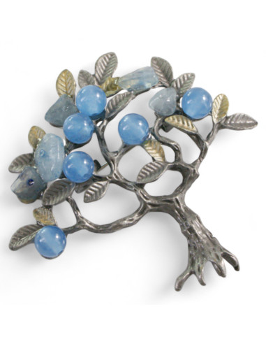 KLASYCZNA BROSZKA BROSZA GALERYJNA NIEBIESKIE...