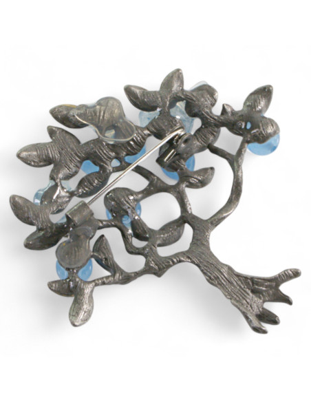 KLASYCZNA BROSZKA BROSZA GALERYJNA NIEBIESKIE DRZEWKO  Lolita Accessories