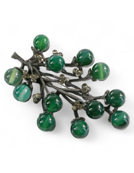 KLASYCZNA BROSZKA BROSZA GALERYJNA  ZIELONE DRZEWKO  Lolita Accessories