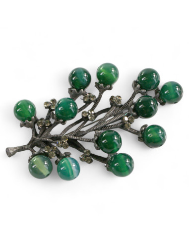 KLASYCZNA BROSZKA BROSZA GALERYJNA  ZIELONE...