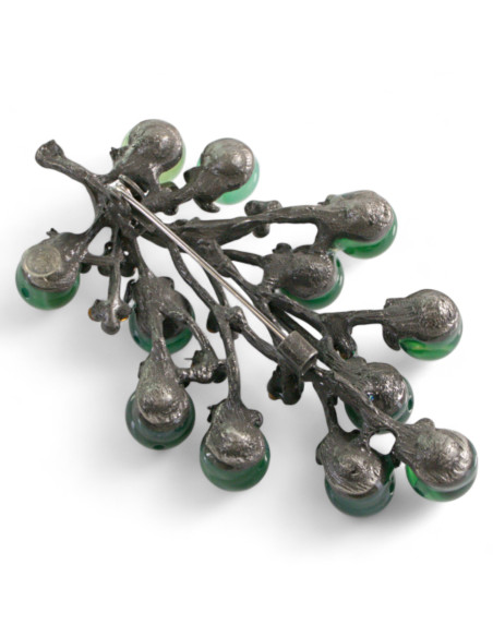 KLASYCZNA BROSZKA BROSZA GALERYJNA  ZIELONE DRZEWKO  Lolita Accessories