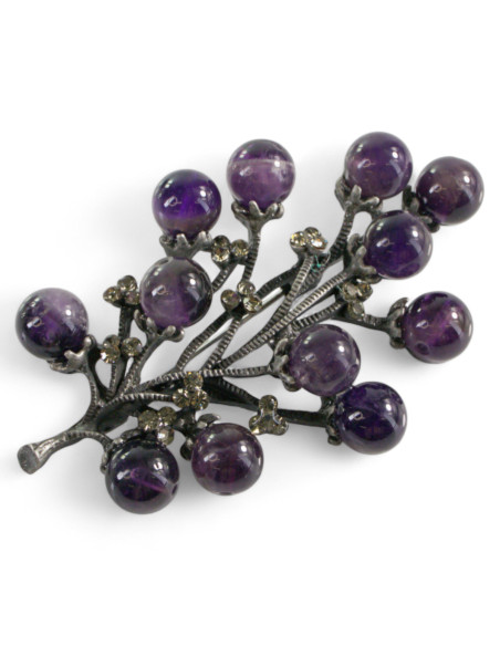 KLASYCZNA BROSZKA BROSZA GALERYJNA FIOLETOWE DRZEWKO   Lolita Accessories