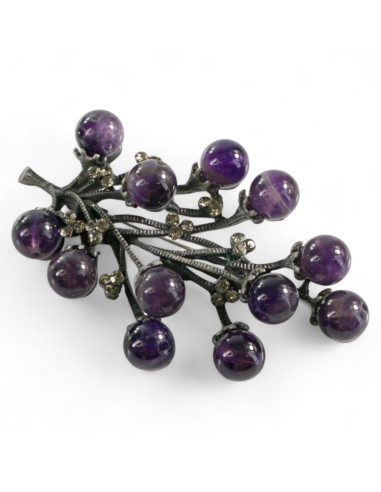 KLASYCZNA BROSZKA BROSZA GALERYJNA FIOLETOWE...