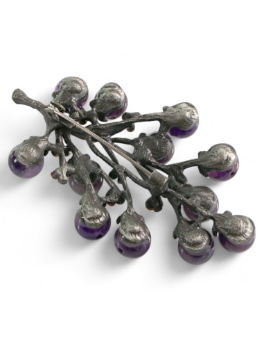 KLASYCZNA BROSZKA BROSZA GALERYJNA FIOLETOWE...