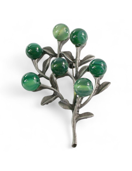 KLASYCZNA BROSZKA BROSZA GALERYJNA  ZIELONA GAŁĄZKA  Lolita Accessories