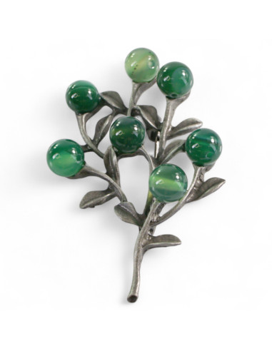 KLASYCZNA BROSZKA BROSZA GALERYJNA  ZIELONA...