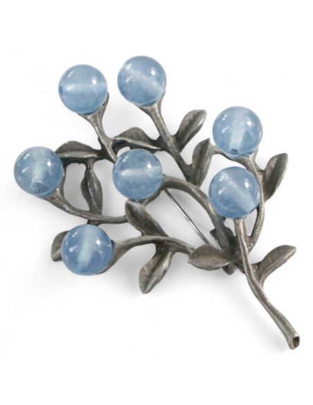 KLASYCZNA BROSZKA BROSZA GALERYJNA  NIEBIESKA GAŁĄZKA  Lolita Accessories
