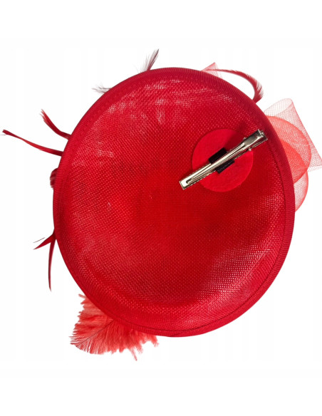 STROIK na GŁOWĘ Z OZDOBĄ TOCZEK FASCYNATOR Z PIÓRAMI Lolita AKCESORIA