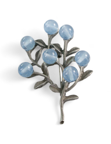 KLASYCZNA BROSZKA BROSZA GALERYJNA  NIEBIESKA...