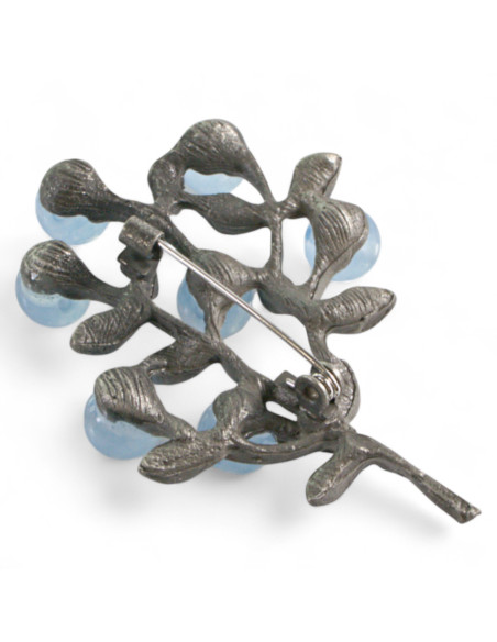 KLASYCZNA BROSZKA BROSZA GALERYJNA  NIEBIESKA GAŁĄZKA  Lolita Accessories