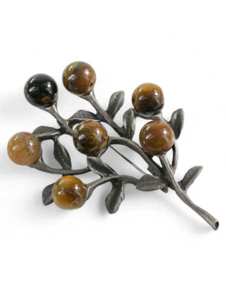 KLASYCZNA BROSZKA BROSZA GALERYJNA BRĄZOWA GAŁĄZKA  Lolita Accessories