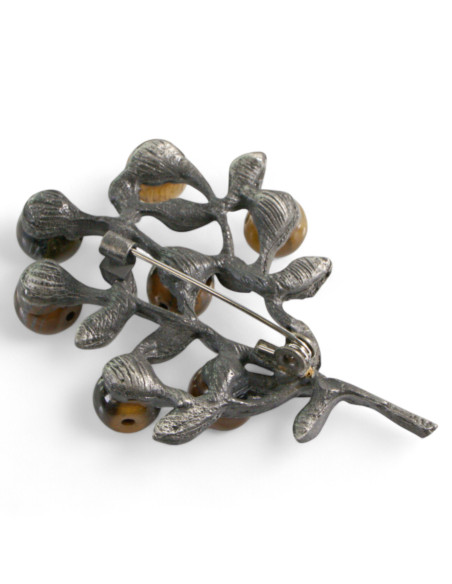 KLASYCZNA BROSZKA BROSZA GALERYJNA BRĄZOWA GAŁĄZKA  Lolita Accessories