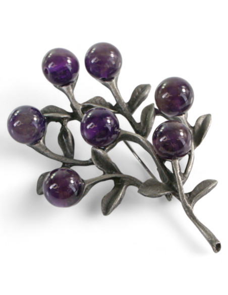 KLASYCZNA BROSZKA BROSZA GALERYJNA FIOLETOWA GAŁĄZKA  Lolita Accessories