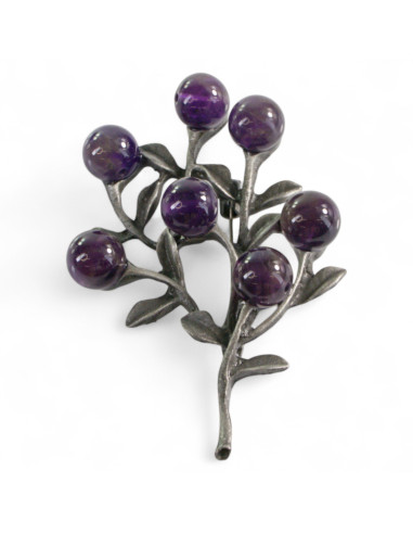 KLASYCZNA BROSZKA BROSZA GALERYJNA FIOLETOWA...