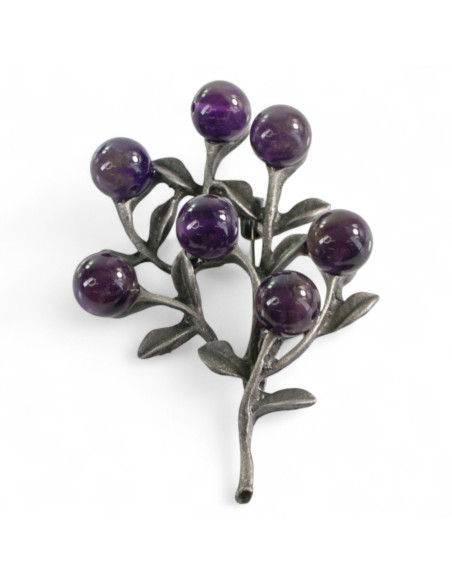 KLASYCZNA BROSZKA BROSZA GALERYJNA FIOLETOWA GAŁĄZKA  Lolita Accessories
