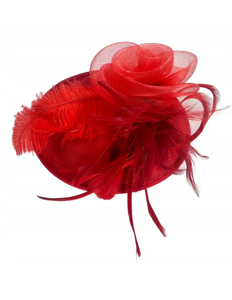 STROIK na GŁOWĘ Z OZDOBĄ TOCZEK FASCYNATOR Z PIÓRAMI Lolita AKCESORIA