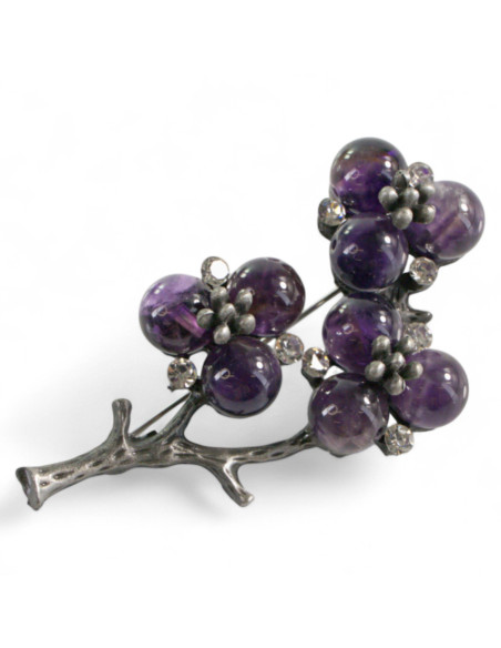 KLASYCZNA BROSZKA BROSZA GALERYJNA FIOLETOWA GAŁĄZKA  Lolita Accessories