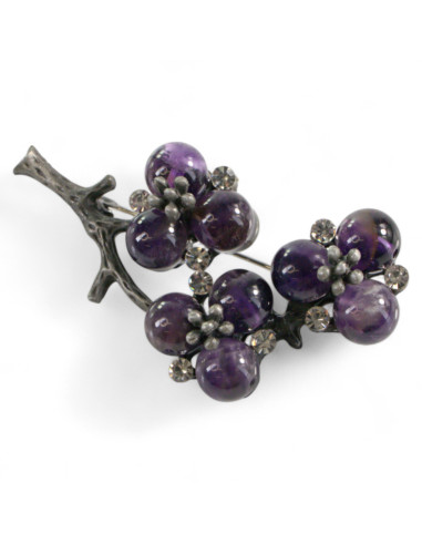 KLASYCZNA BROSZKA BROSZA GALERYJNA FIOLETOWA...