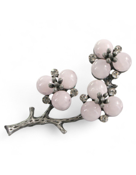 KLASYCZNA BROSZKA BROSZA GALERYJNA RÓŻOWA GAŁĄZKA  Lolita Accessories