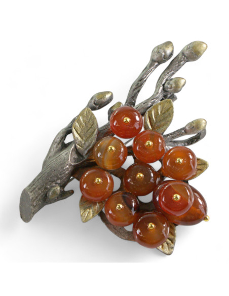 KLASYCZNA BROSZKA BROSZA GALERYJNA BRĄZOWA  GAŁĄZKA  Lolita Accessories