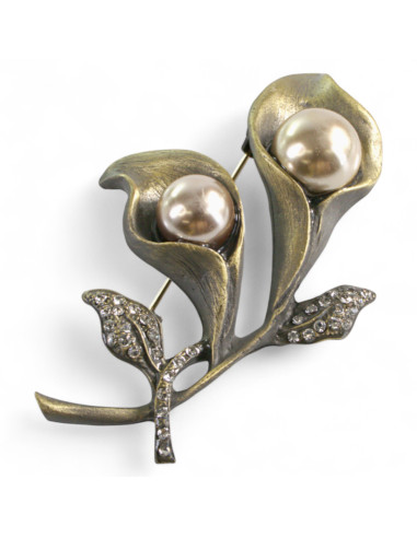 KLASYCZNA BROSZKA BROSZA GALERYJNA KALIA KALIE Z PERŁĄ  Lolita Accessories