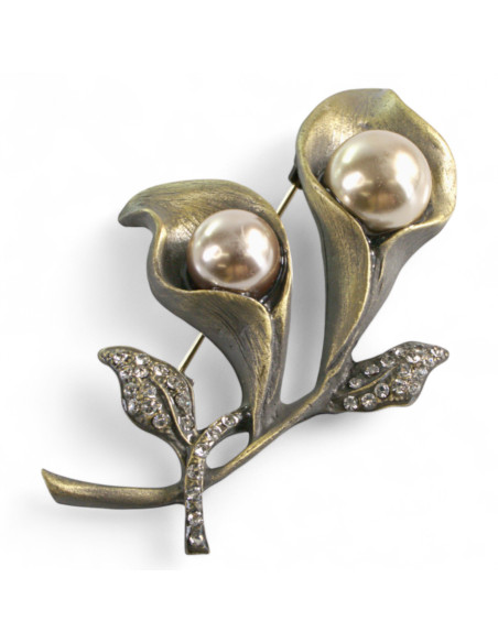 KLASYCZNA BROSZKA BROSZA GALERYJNA KALIA KALIE Z PERŁĄ  Lolita Accessories