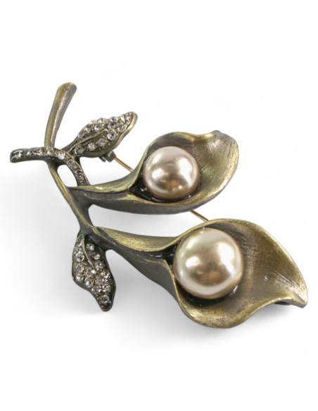 KLASYCZNA BROSZKA BROSZA GALERYJNA KALIA KALIE Z PERŁĄ  Lolita Accessories