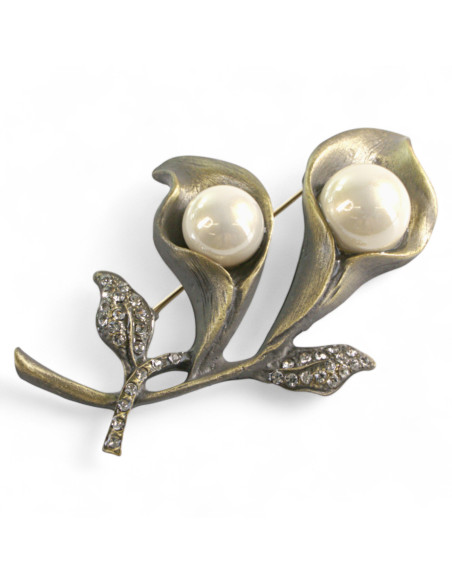 KLASYCZNA BROSZKA BROSZA GALERYJNA KALIA KALIE Z PERŁĄ  Lolita Accessories