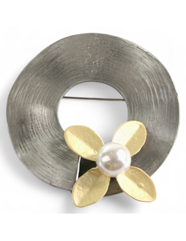 KLASYCZNA BROSZKA BROSZA GALERYJNA ROZETA Z KWIATEM Lolita Accessories