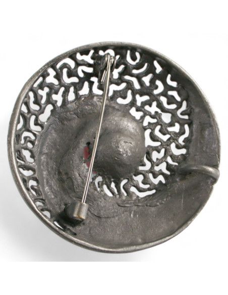 AŻUROWA BROSZKA BROSZA GALERYJNA ROZETA Z PERŁĄ  Lolita Accessories