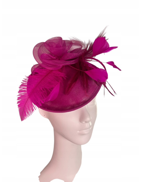 STROIK na GŁOWĘ Z OZDOBĄ TOCZEK FASCYNATOR Z PIÓRAMI Lolita AKCESORIA