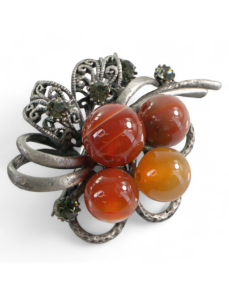 BROSZKA BROSZA GALERYJNA BRĄZOWA WIĄZANKA Lolita Accessories